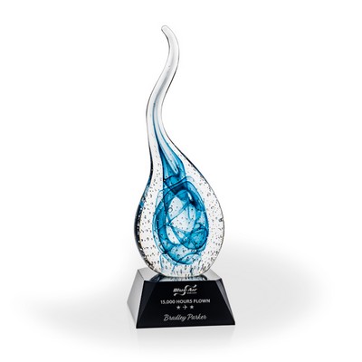 Milton Art Glass Award - Black Base