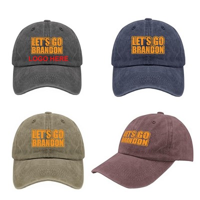 Let's Go Brandon Unisex Cotton Vintage Baseball Cap