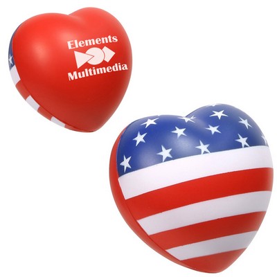 Patriotic Valentine Heart Stress Reliever