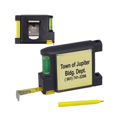 6.5 Ft. Level Notepad Tape Measure - Black