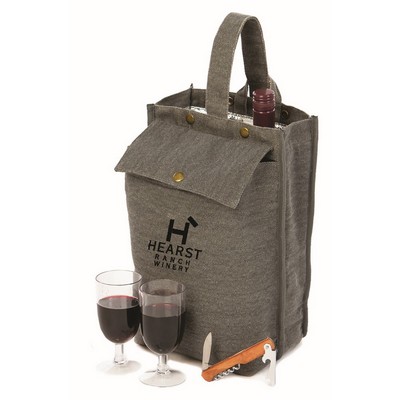 Silverado Wine Bottle Cooler Tote Grey