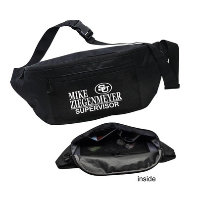 600D Poly Oversized Crossbody Fanny Pack