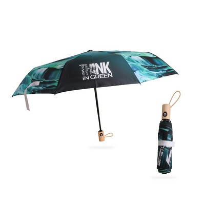 Triple folding RPET umbrella - auto open and close