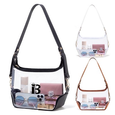 PVC Clear Crossbody Bag for Sports Events Concerts College