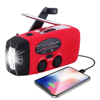 Emergency Hand Crank Radio with LED Flashlight