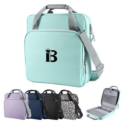 Zipper Binder Handbag Folder Storage Crossbody Bag