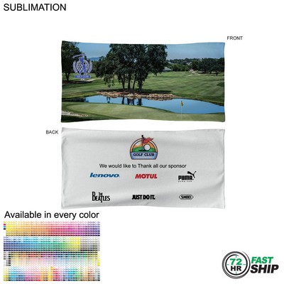 72 Hr Fast Ship - Golf Caddie Tournament Towel in Microfiber Terry, 20"x40", Sublimated 2 sides