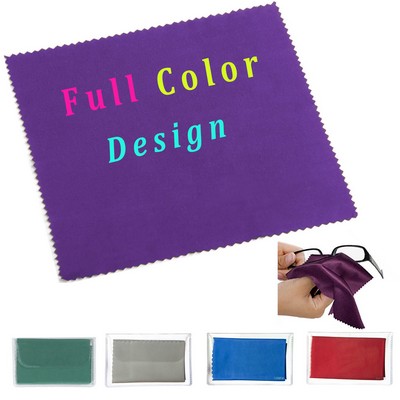 Full Color Microfiber Cloth w/Vinyl Pouch