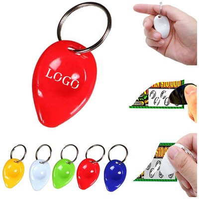 Plastic Lottery Scraper Key Tag