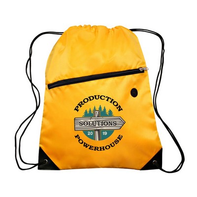 Globe Trotter Drawstring Backpack (Full Color Imprint)