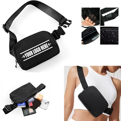 Unisex Zipper Fanny Pack Crossbody Belt Bag