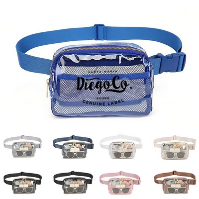 Clear PVC Zipper Crossbody Fanny Pack