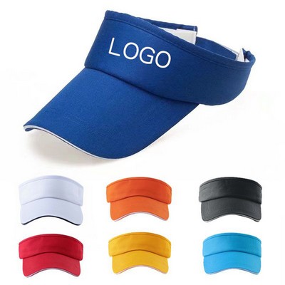 Sports Visor Caps With Adjustable Strap