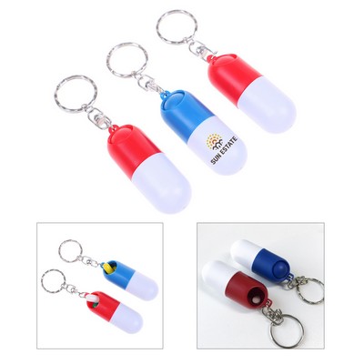 Portable Pill Holder Keychain