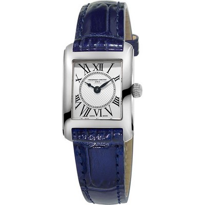 Frederique Constant® Ladies' Quartz Leather Strap Watch w/Silver-Tone Dial