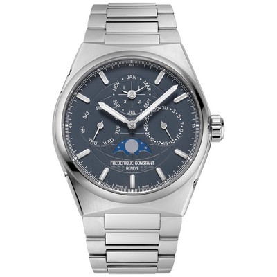 Frederique Constant® Men's Highlife Stainless Steel Bracelet Watch w/Blue Dial