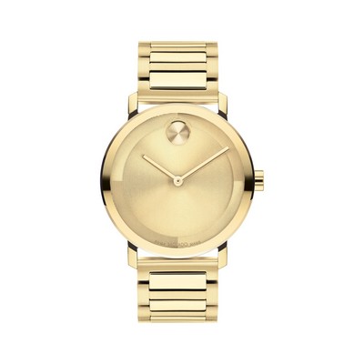 Movado Bold Evolution 2.0 Gentlemen's Pale Yellow Gold Watch w/Gold Dial