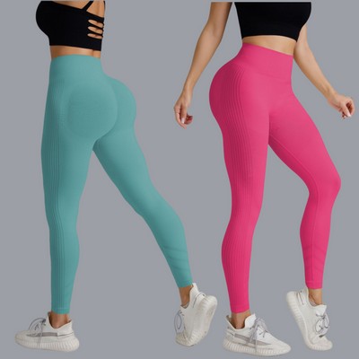 High-waisted and Breathable Peach Butt Yoga Pants