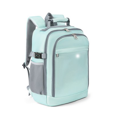 15.6'' Mint Green Water Resistant Carry on Travel Laptop Backpack