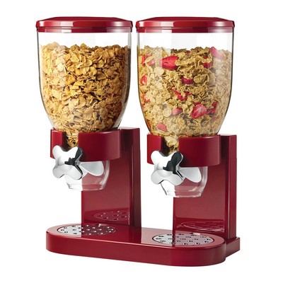 Honey-Can-Do Double Red Cereal Dispenser w/Portion Control