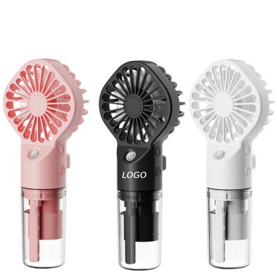 Small Personal Portable Handheld Misting Spray Fan w/Water Tank