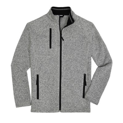 Women's Heathered Full Zipper Brushed Back Fleece Jacket