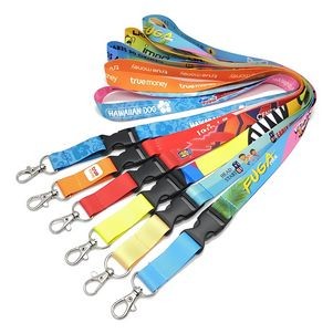 3/4" Full-Color Dye Sublimated Lanyard with Lobster Hook & Buckle