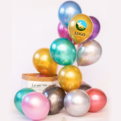 10 Inch Chrome Metallic Balloons Latex Helium Balloons