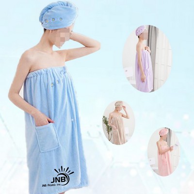 Front Pocket 100% Cotton Wrap Towel