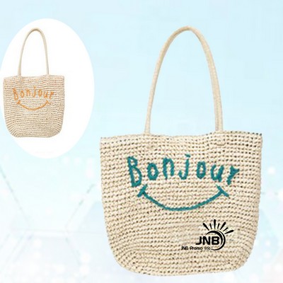 Summer Smile Straw Bag