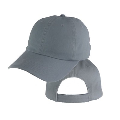 Big Size Gray Low Profile Adjustable Cap 2XL - 4XL