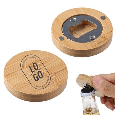 Magnetic Bamboo Bottle Opener