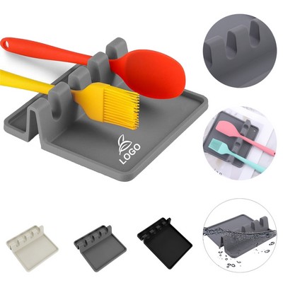 Kitchen Silicone Utensil Rest w/Drip Pad