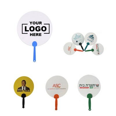 Round Shape Plastic Hand Fan