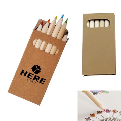 Six-Color Wooden Pencil Set in Box