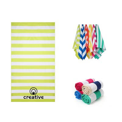 Printed Stripe Quick Dry Beach Towel