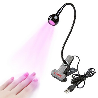 UV Nail Lamp with Flexible Gooseneck and Clamp