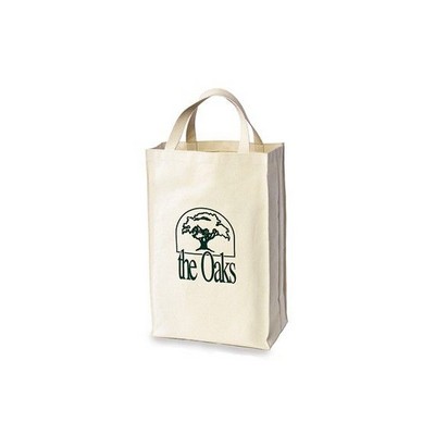 Full Gusset Grocery Totes w/Top Stitched Vertical Edges (18 Oz. Natural Canvas)