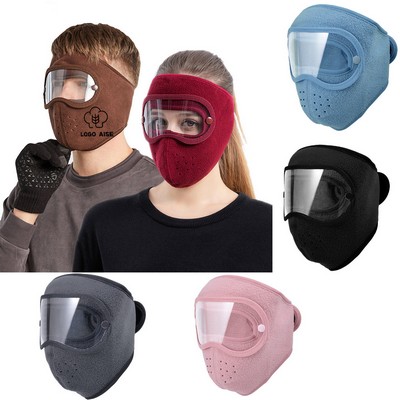 Full Face Protection Headgear w/ Anti-Fog Windproof Hd Goggles