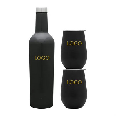 Wine Growler & Tumbler Luxury Gift Set