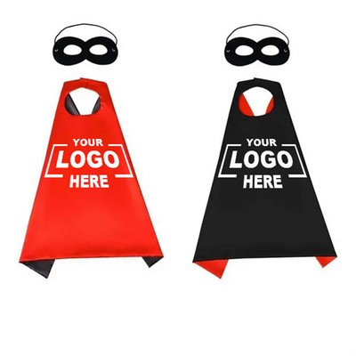 Superhero Cape and Mask Set for Halloween Party Cosplay