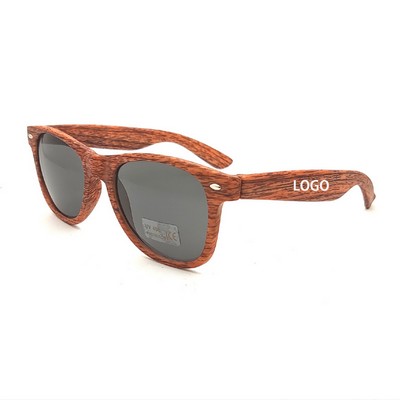 Wooden Grain Sunglasses with Ultraviolet Protection