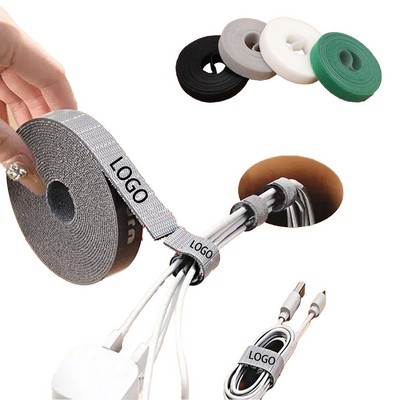 Portable Magic Tape Cable Organizer Strap