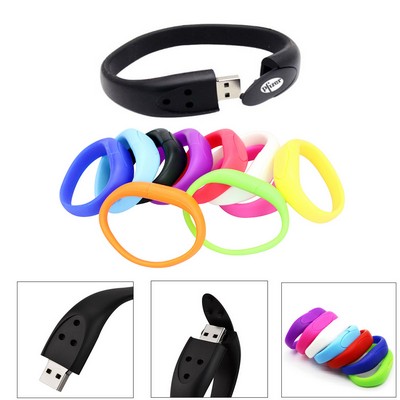 Portable Silicone Bracelet 8GB Flash Drive