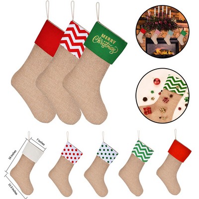 Promotional Burlap Christmas Stockings