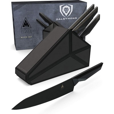 Dalstrong 5-Piece Knife Set With Storage Block - High Carbon Steel - Shadow Black Series