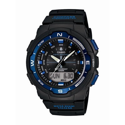 Casio Twin Sensor Multi-Function Watch Black Resin Band