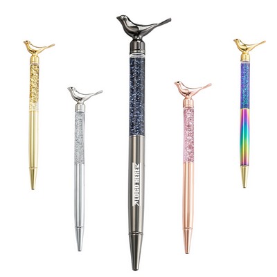 Bird Shaped Glitter Metal Pen