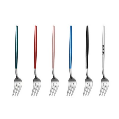 5.27 Inch Dual Color Silver Fork