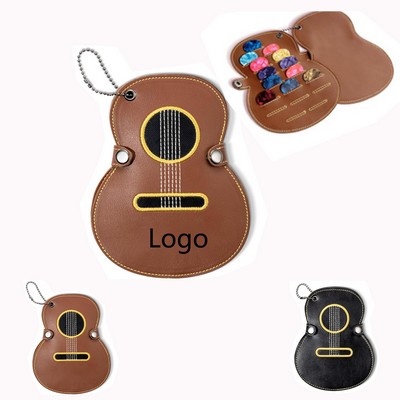 Pu Leather Guitar Pick Storage Bag